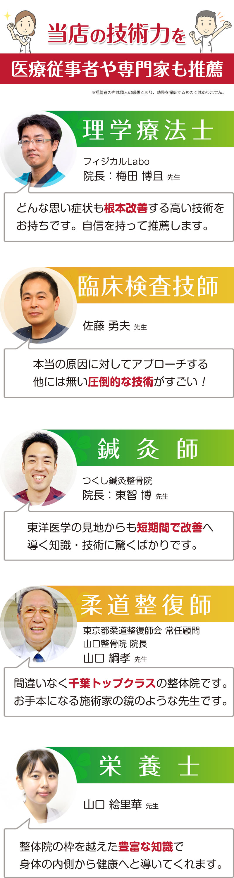 推薦者の声